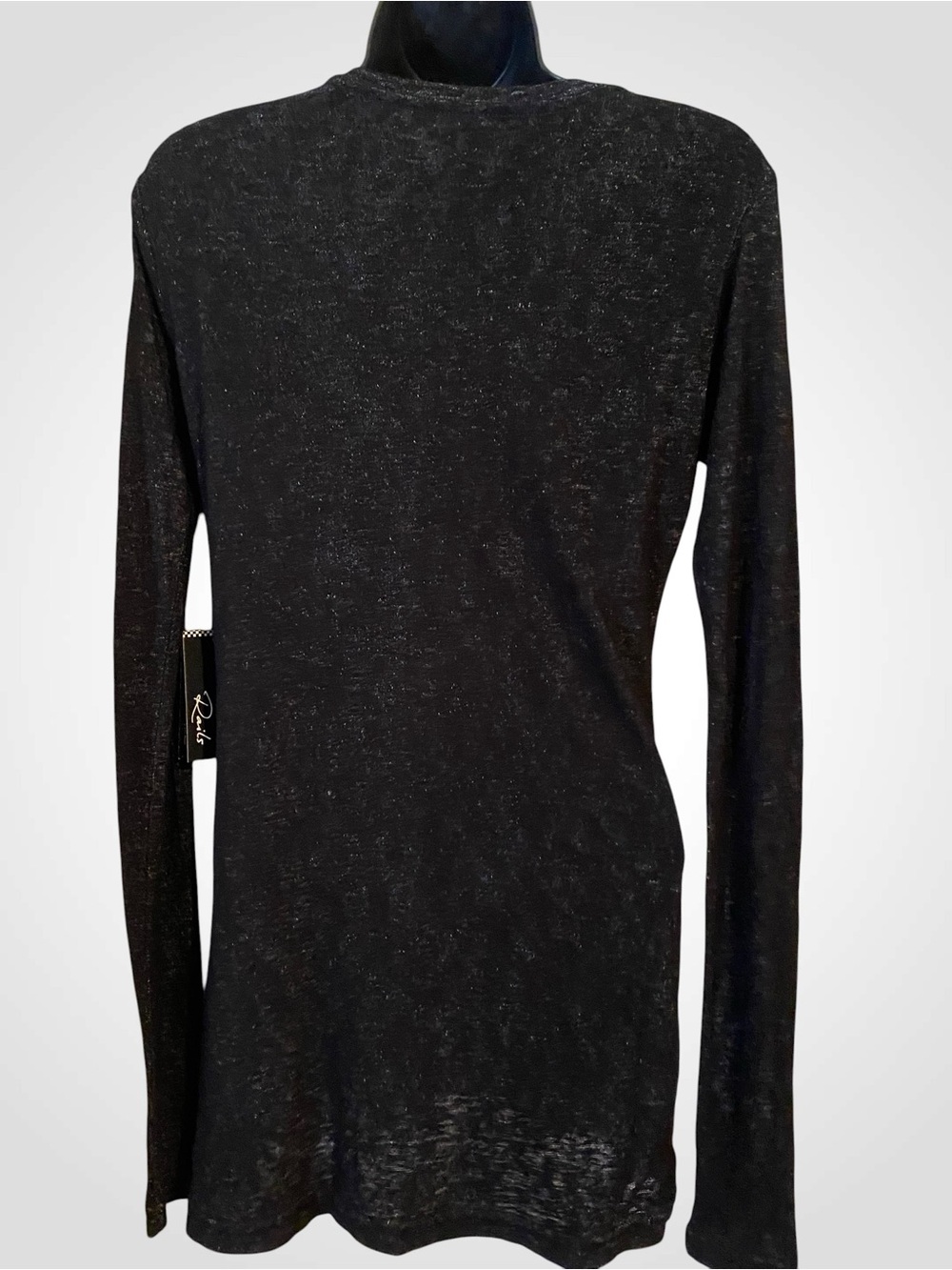 Rails | Rails Everett Long Sleeve Henley Top in Black NWT size L - Picture 5 of 9
